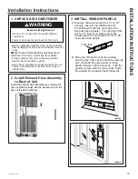 Preview for 11 page of GE APFA08 Owner'S Manual And Installation Instructions
