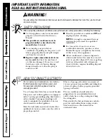 Preview for 2 page of GE APH10 Series Owner'S Manual And Installation Instructions