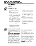 Preview for 2 page of GE Appliances AEE24 Owner'S Manual And Installation Instructions