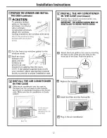 Preview for 12 page of GE Appliances AEE24 Owner'S Manual And Installation Instructions