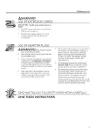 Preview for 3 page of GE Appliances AJCQ10ACDH5 Owner'S Manual And Installation Instructions