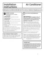 Preview for 9 page of GE Appliances AJCQ10ACDH5 Owner'S Manual And Installation Instructions