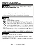 Preview for 2 page of GE Appliances CGS990 Owner'S Manual & Installation Instructions