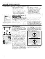 Предварительный просмотр 6 страницы GE Appliances CGS990 Owner'S Manual & Installation Instructions