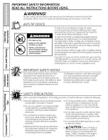 Preview for 2 page of GE Appliances CS980 Owner'S Manual And Installation Instructions