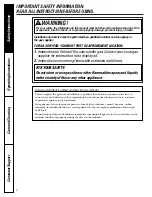 Preview for 2 page of GE Appliances DMCD330 Owner'S Manual