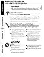 Preview for 2 page of GE Appliances EDW3000 Series Owner'S Manual