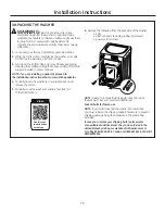 Preview for 20 page of GE Appliances GFWH1200 Owner'S Manual & Installation Instructions