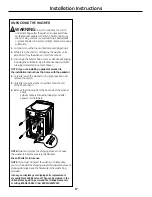 Preview for 17 page of GE Appliances GFWN1100 Owner'S Manual & Installation Instructions