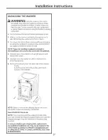 Предварительный просмотр 17 страницы GE Appliances GFWN1100 Owner'S Manual And Installation Instructions