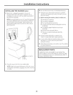 Предварительный просмотр 20 страницы GE Appliances GFWN1100 Owner'S Manual And Installation Instructions