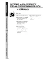 Preview for 6 page of GE Appliances GSD4410 Owner'S Manual