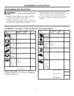 Preview for 7 page of GE Appliances JVE40 Owner'S Manual & Installation Instructions