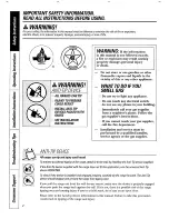 Preview for 2 page of GE Appliances Profile JGB902 Owner'S Manual & Installation Instructions