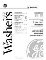 Preview for 1 page of GE Appliances Profile WASE4220 Owner'S Manual