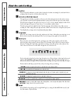 Preview for 6 page of GE Appliances Profile WNSE4200 Owner'S Manual