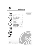 GE Appliances Wine Cooler Owner'S Manual preview