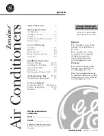 GE Appliances Zoneline 2800 Owner'S Manual And Installation Instructions preview