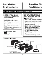 Предварительный просмотр 12 страницы GE Appliances Zoneline 2800 Owner'S Manual And Installation Instructions