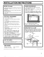 Preview for 7 page of GE APV04 Use And Care & Installation Manual