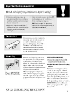 Preview for 3 page of GE AQV06 Owner'S Manual