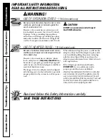 Предварительный просмотр 4 страницы GE AS05 Series Owner'S Manual & Installation Instructions