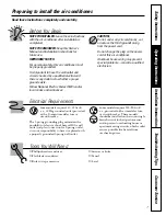 Preview for 7 page of GE ASC05 Series Owner'S Manual & Installation Instructions