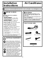 Предварительный просмотр 10 страницы GE ASF05 Owner'S Manual And Installation Instructions