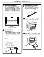 Предварительный просмотр 12 страницы GE ASF05 Owner'S Manual And Installation Instructions