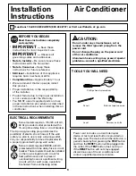 Предварительный просмотр 9 страницы GE ASH06 Owner'S Manual And Installation Instructions