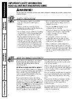 Preview for 2 page of GE ASH12AL Owner'S Manual And Installation Instructions