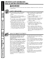 Preview for 2 page of GE AST05LK Owner'S Manual And Installation Instructions