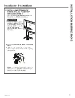 Предварительный просмотр 11 страницы GE ATV05LZ Owner'S Manual & Installation Instructions