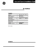 GE AVD14 Use And Care & Installation Manual preview