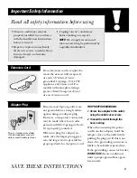 Preview for 3 page of GE AVP12 Owner'S Manual