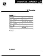 GE AVS08 Use And Care & Installation Manual preview