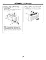 Preview for 19 page of GE AZ29E07DACM1 and Owner'S Manual And Installation Instructions