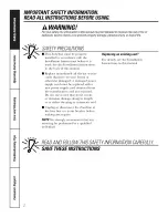 Предварительный просмотр 2 страницы GE AZ38H12DABM2 and Owner'S Manual And Installation Instructions