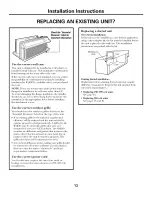 Preview for 13 page of GE AZ38H12DABM2 and Owner'S Manual And Installation Instructions