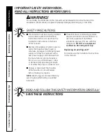 Preview for 2 page of GE AZ61H12DAB Owner'S Manual & Installation Instructions