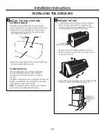 Предварительный просмотр 17 страницы GE AZ61H15EAD Owner'S Manual & Installation Instructions