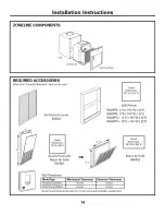 Preview for 14 page of GE AZ75W18DACM1 and Owner'S Manual And Installation Instructions