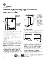 GE B480DR Dimensions And Clearances preview