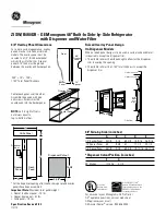 Preview for 3 page of GE B480DR Dimensions And Clearances