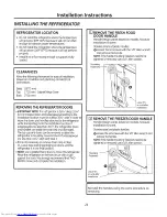 Preview for 23 page of GE Bottom Freezer Refrigerators Owner'S Manual And Installation Instructions