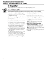 Preview for 2 page of GE BSS25JFTBWW and Owner'S Manual And Installation Instructions