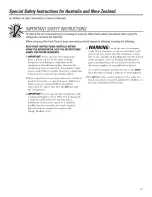 Preview for 21 page of GE BSS25JFTBWW and Owner'S Manual And Installation Instructions