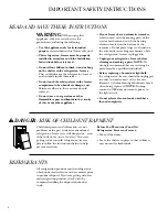 Preview for 4 page of GE Built-In 36?Single Door Refrigerators Owner'S Manual