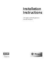 GE Built-In All-Refrigerator/Freezer Installation Instructions Manual preview