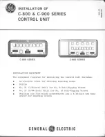 Preview for 1 page of GE C-800 Series Installation Manual